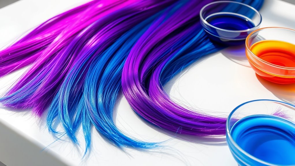 dyeing synthetic hair extensions