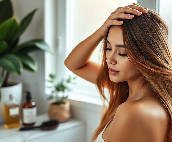 healthy scalp with extensions