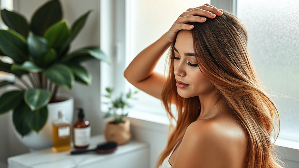 healthy scalp with extensions