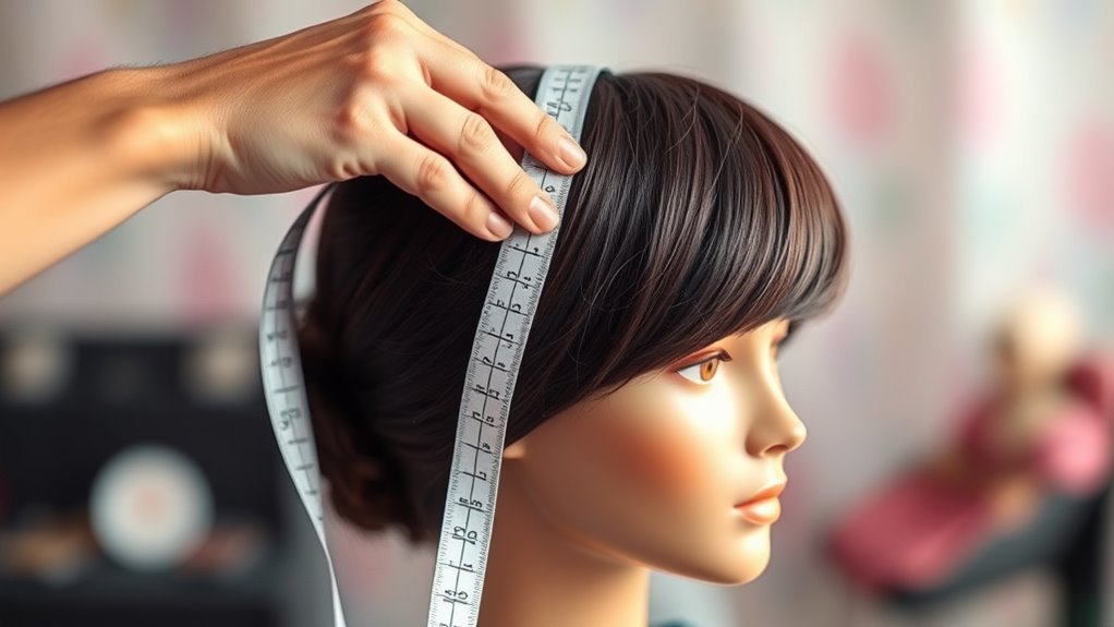 measuring head for wig