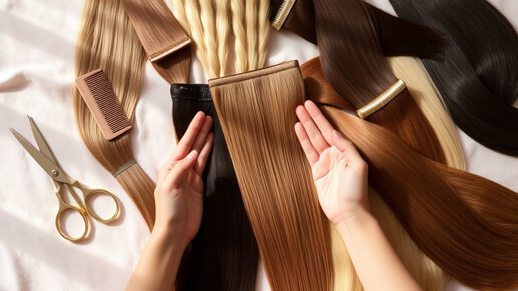 selecting extensions for short hair