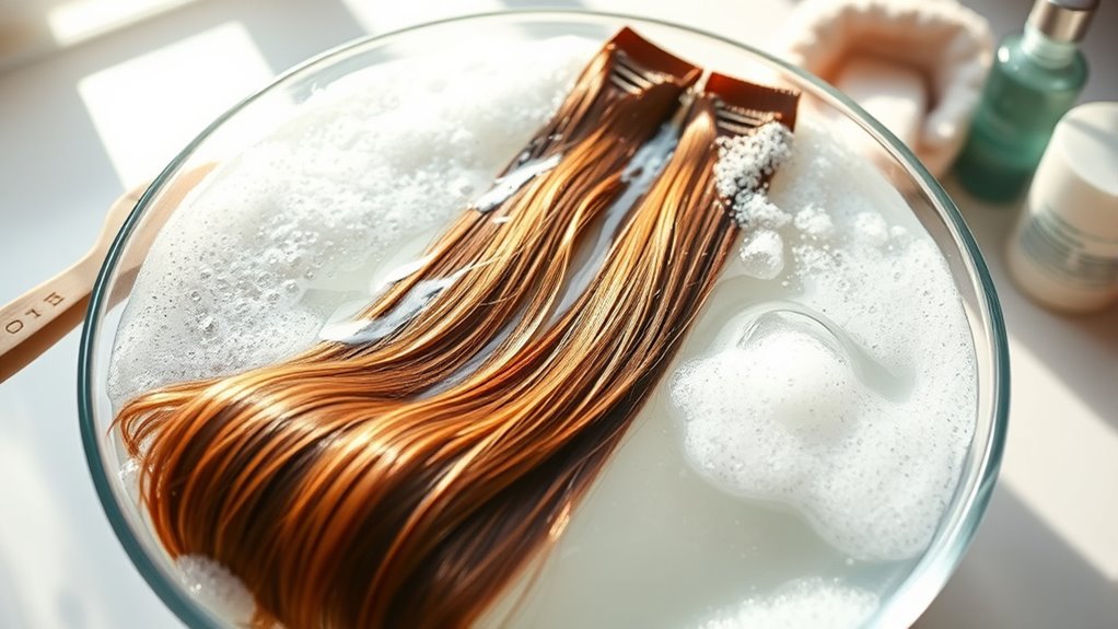 wash clip in extensions properly