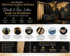 How I Became a Trusted Global Supplier of Blonde and Raw Indian Hair Extensions