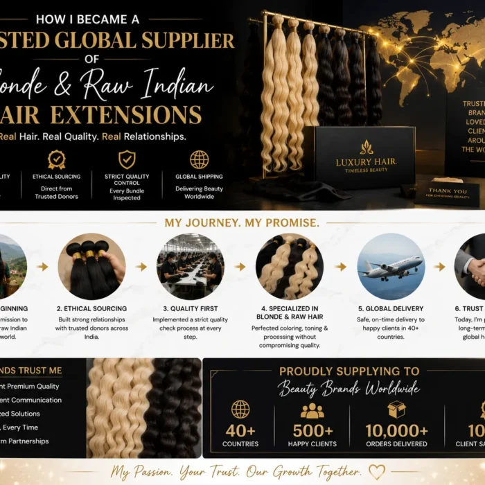 How I Became a Trusted Global Supplier of Blonde and Raw Indian Hair Extensions