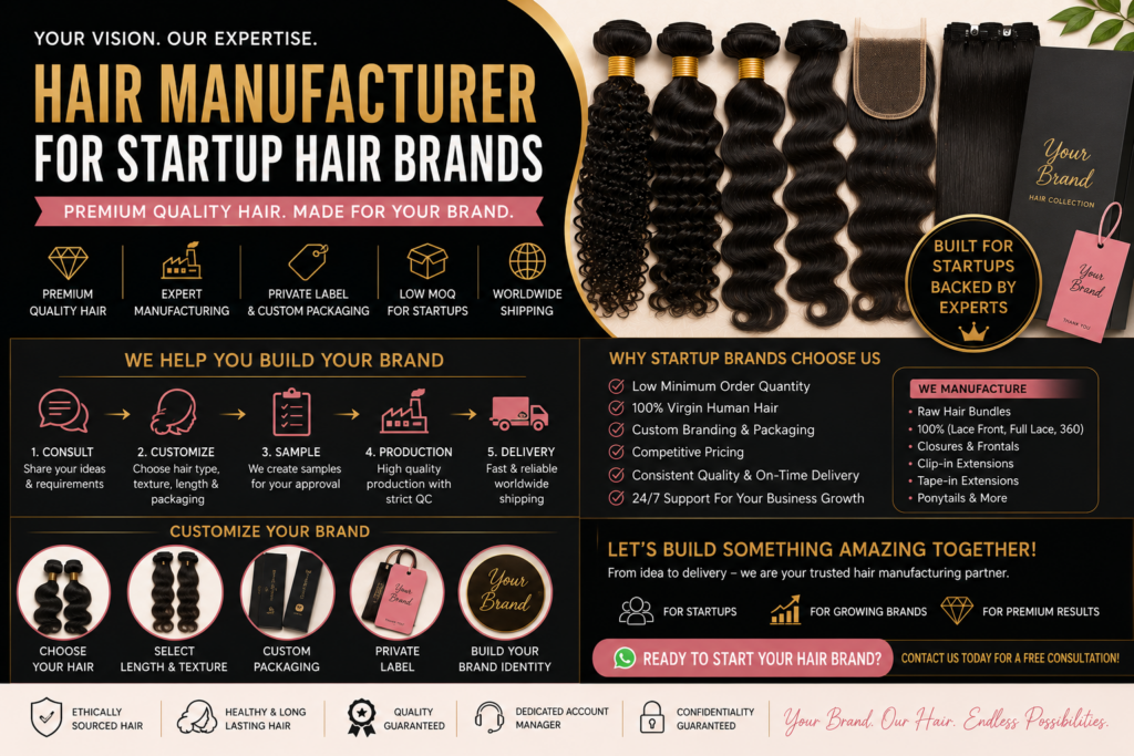 Hair Manufacturer for Startup Hair Brands​